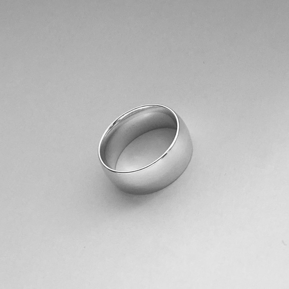Sterling Silver Unisex 8MM Band, Wedding Band